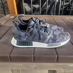 adidas NMD R1 Camo Knit Sneakers - Navy/Gray